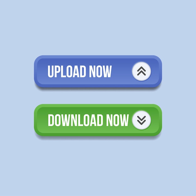 Download nu og upload nu knapper med pile