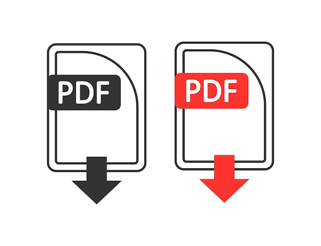 download pdf file format icon save document illustration symbol app button vector