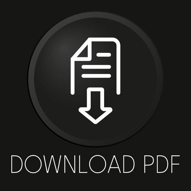 download pdf minimal vector line icon on 3d button isolated on black background premium vector
