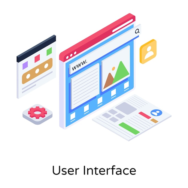 Download premium illustration of ui and ux design