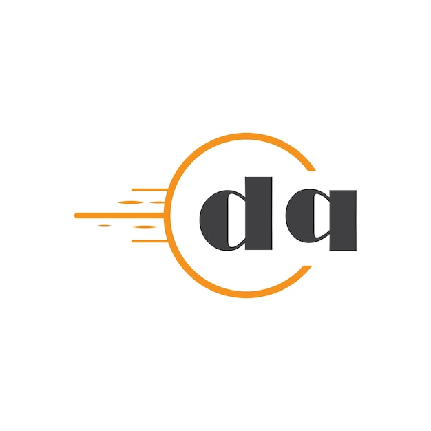 dq initial monogram logo with circle style design