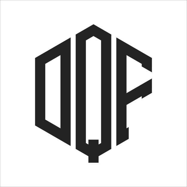 dqf logo design initial letter dqf monogram logo using hexagon shape
