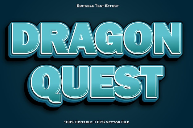 dragon quest editable text effect 3d emboss gradient style