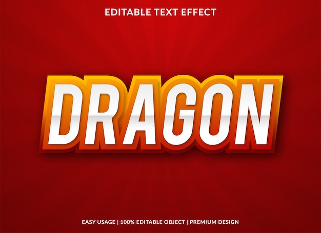 dragon text effect bold font  