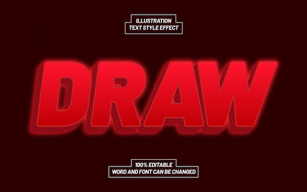Draw Red Text Style Effect