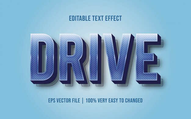 Drive Teksteffekt, redigerbar skrifttypestil