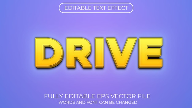 Drive text effect