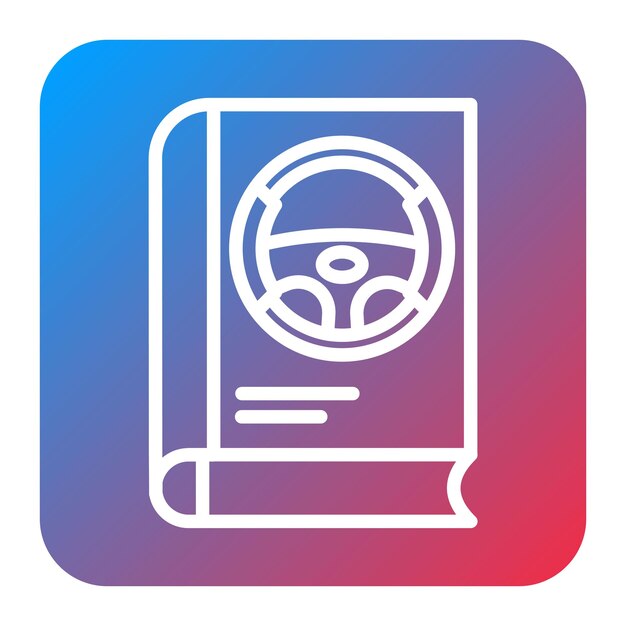 Driver Education Book icon vector image Can be used for Driving School