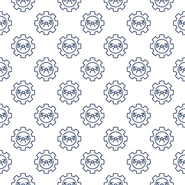 drone inside cog wheel vector quadcopter configuration concept linear seamless pattern