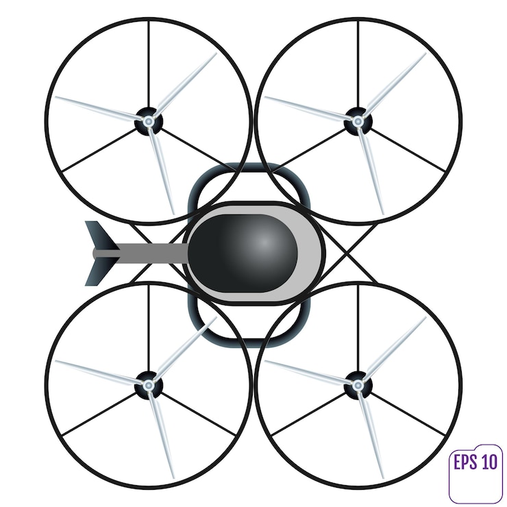 Vektör drone quadrocopter concept vector illustration