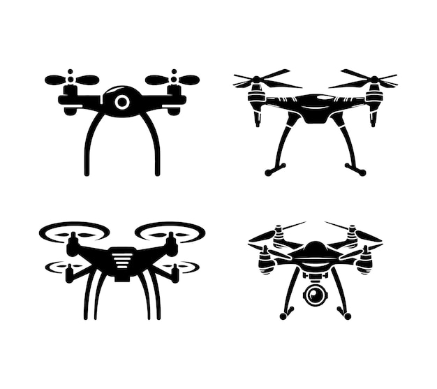 Drone silhouette vector art