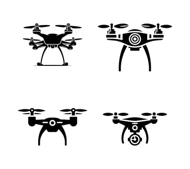 Drone silhouette vector art