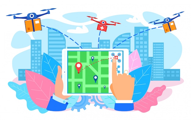 Drones Delivering Parcel
