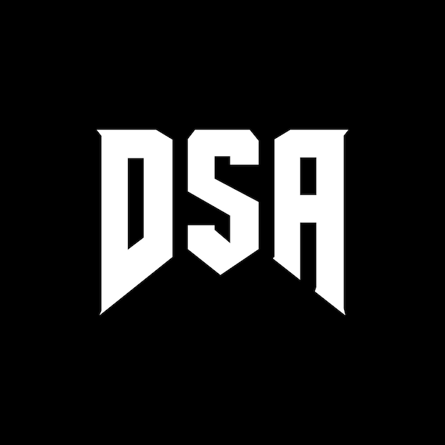 DSA letter logo design for technology company DSA logo design black and white color combination DSA logo DSA vector DSA design DSA icon DSA alphabet DSA typography logo design