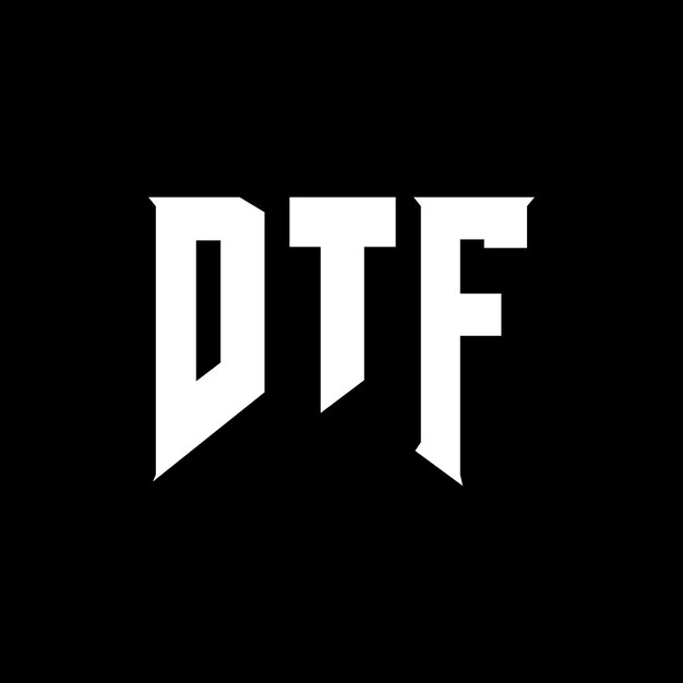 DTF letter logo design for technology company DTF logo design black and white color combination DTF logo DTF vector DTF design DTF icon DTF alphabet DTF typography logo design