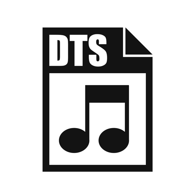 DTS File Icon Flat Design Style