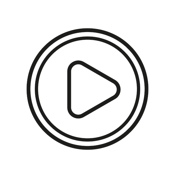 Dubble circle with pay button Play pause button