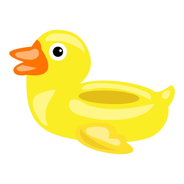 Duck inflatable ring icon Cartoon of duck inflatable ring vector icon for web design isolated on white background