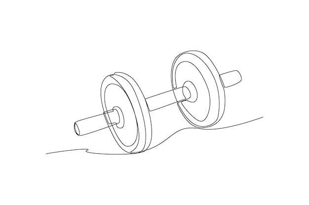Dumbble gym equipment Sport Minimalist concept