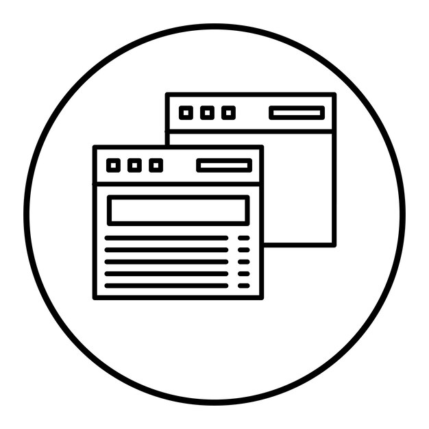 Duplicate Browser vector icon Can be used for SEO and SEM iconset