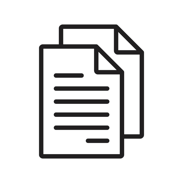 Duplicate icon outline set sign