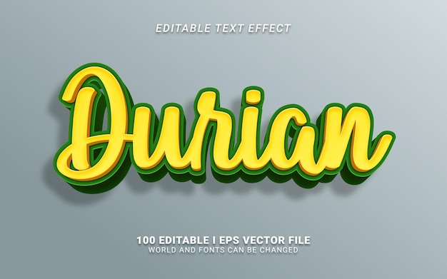 Durian redigerbar teksteffekt