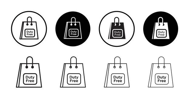 Duty free icon Thin line art collection