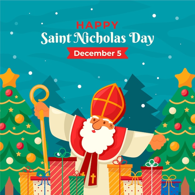 Düz Sinterklaas illüstrasyonu