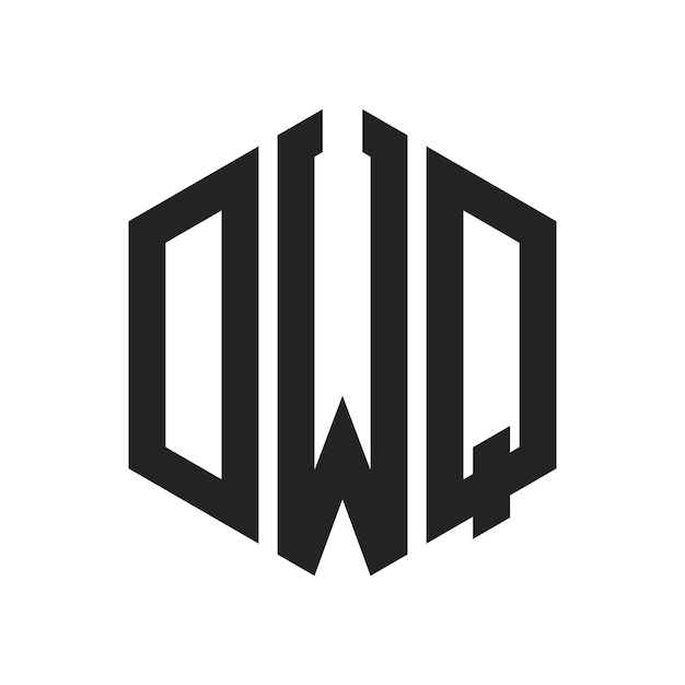 DWQ Logo Design Initial Letter DWQ Monogram Logo using Hexagon shape
