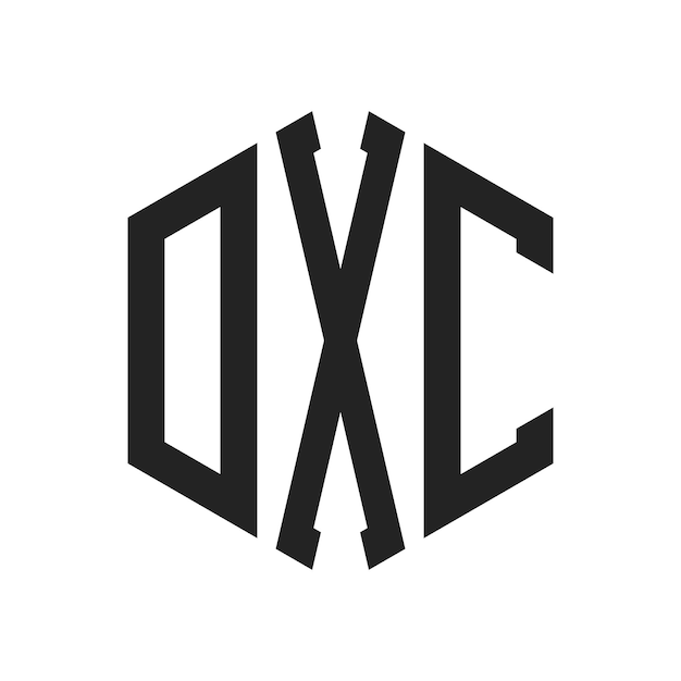 dxc logo design initial letter dxc monogram logo using hexagon shape