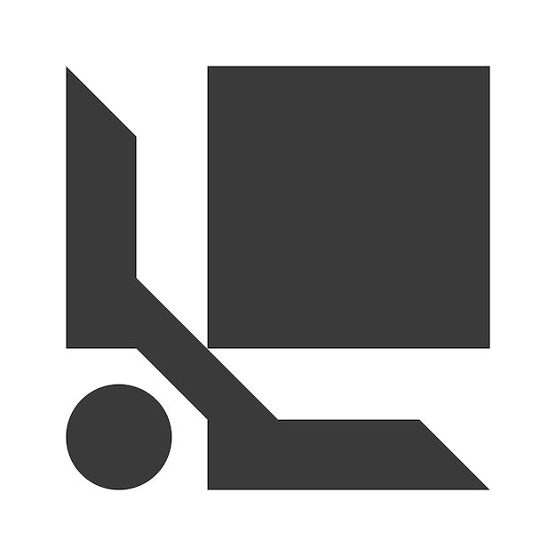 Dynamic abstract vector design with angular forms and circles