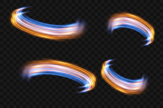 dynamic brilliant speed lines neon lines with the effect of speed and road