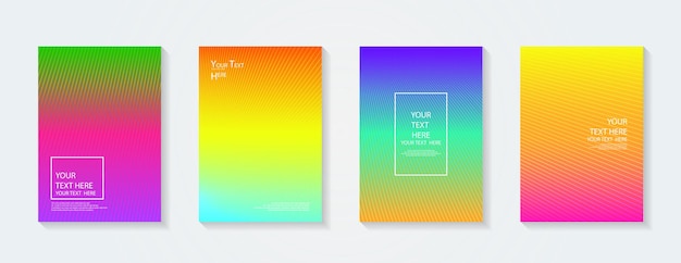 dynamic colorful gradients future geometric patterns colors full placard poster template