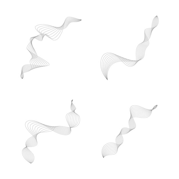 dynamic curve lines with blend effect isolated vector illustration