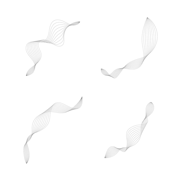 dynamic curve lines with blend effect isolated vector illustration