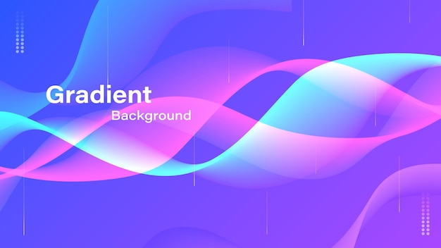 dynamic gradient wavy abstract background