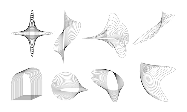 Dynamic Hand Drawn Abstract Line Shape