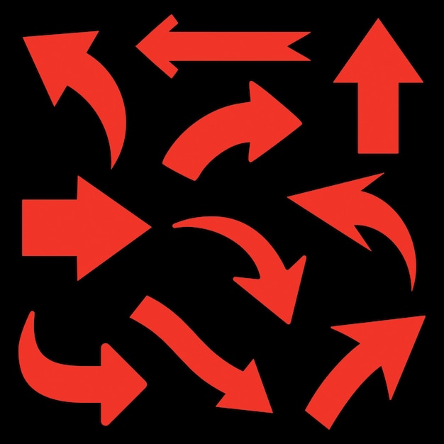 Dynamic red arrows pattern