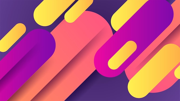 Dynamic shape purple colorful abstract geometri design background