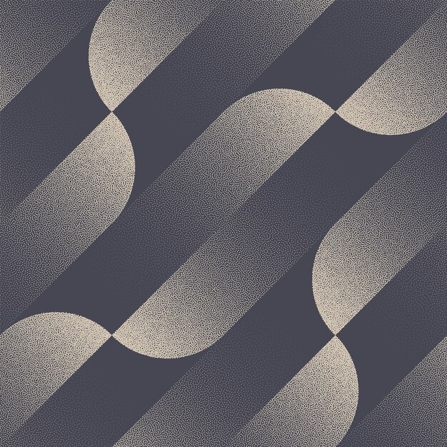Dynamic tilted graphic seamless pattern trend dotwork vector abstract background