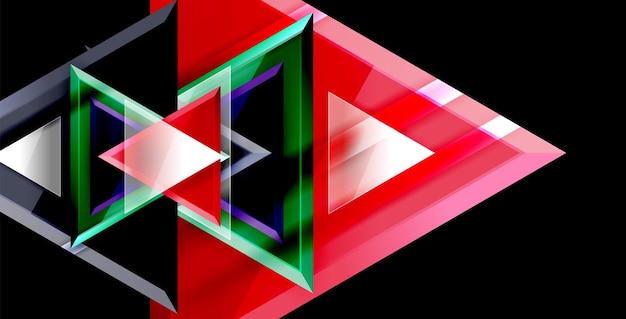 Dynamic triangle composition abstract background