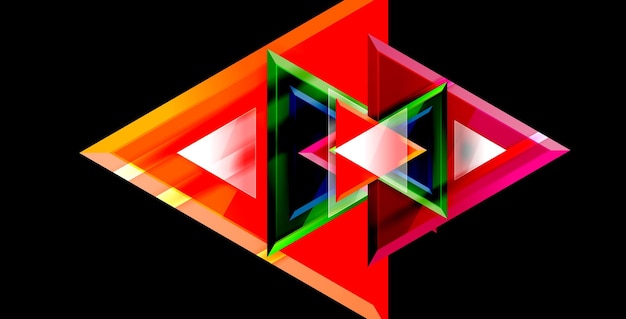 Dynamic triangle composition abstract background