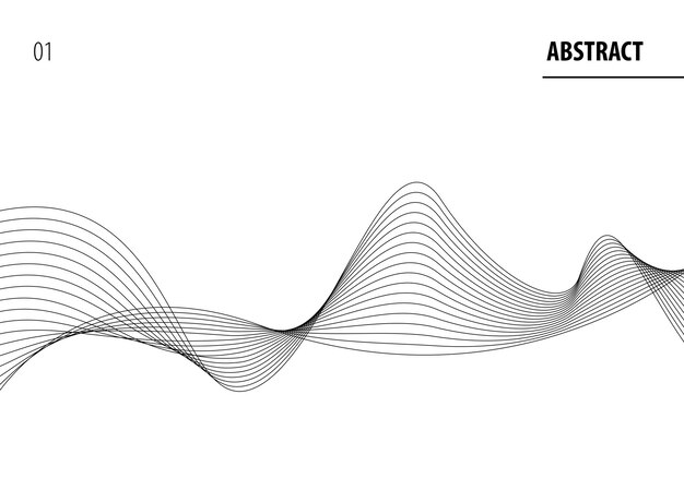 Dynamic waves pattern vector Free Vector