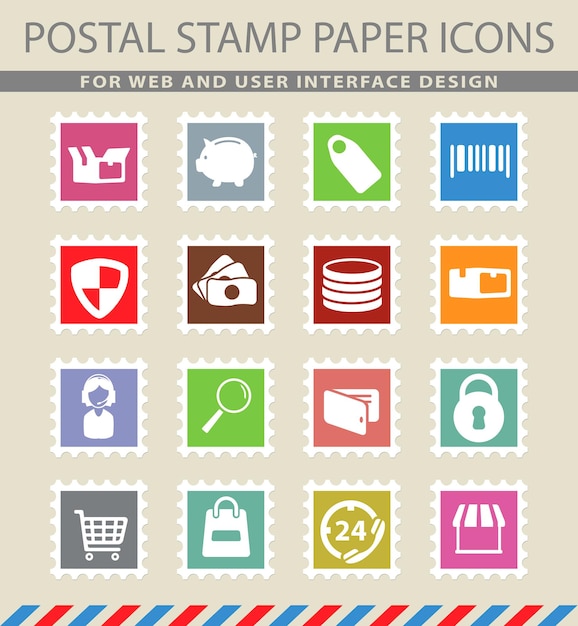 E-commerce simply symbol for web icons and user interface