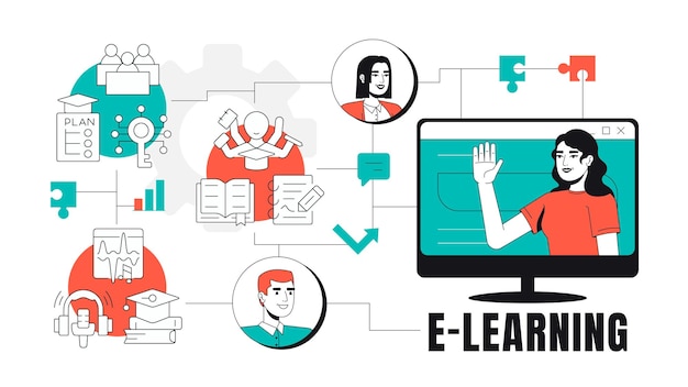 e learning concept illustration