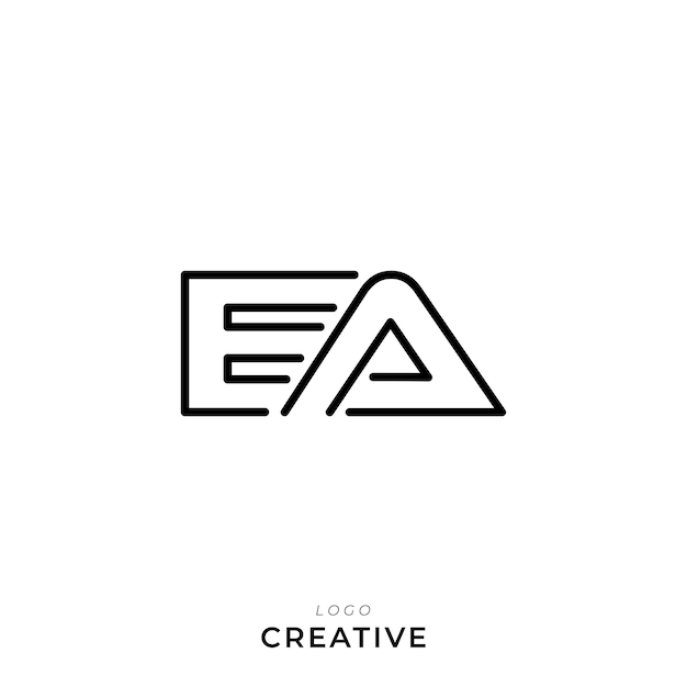EA Latter Logo Template Vector Colorful Monogram Symbol Font Logo Modern Design Initial Based LOGO