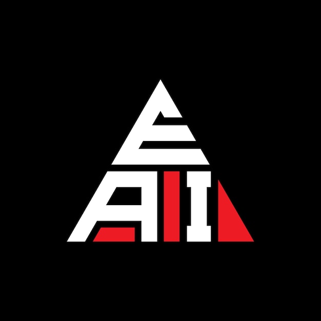 EAI triangle letter logo design with triangle shape EAI triangle logo design monogram EAI triangle vector logo template with red color EAI triangular logo Simple Elegant and Luxurious Logo