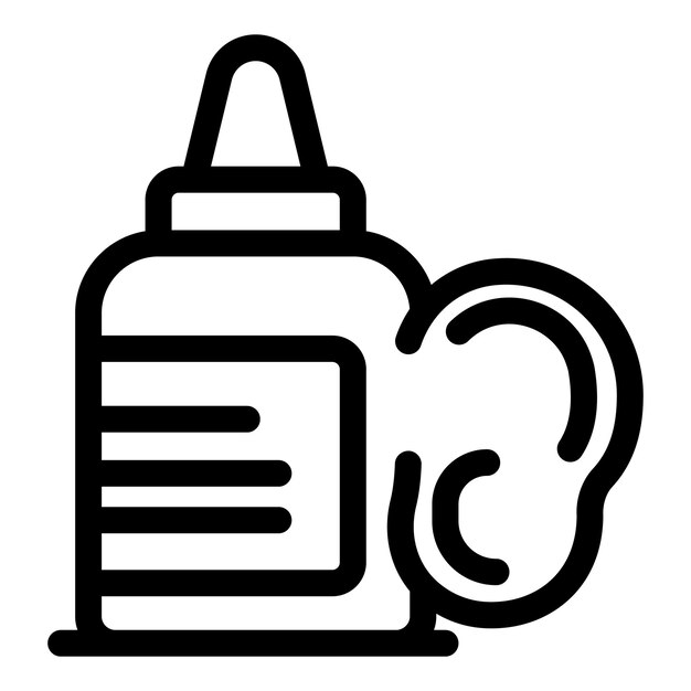 ear drops bottle treatment preventing hearing loss icon