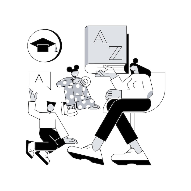 Early education abstract concept vector illustration
