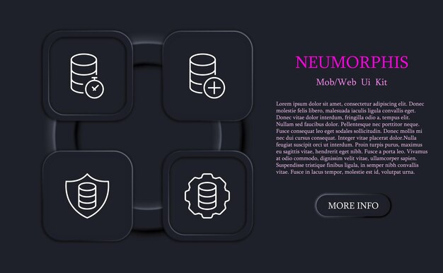 Earnings set line icon Coins currency dollar exchanger deposit investment purchase Neomorphism style Vector line icon for business and advertising